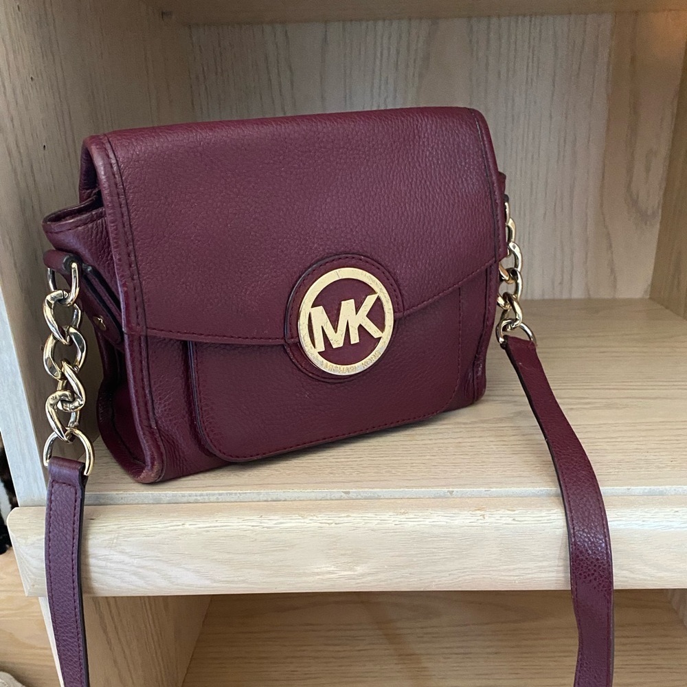 Burgundy Authentic Michael Kors crossbody